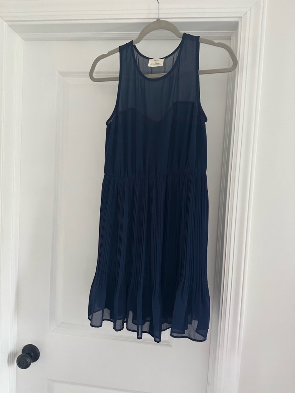 Pins & Needles Navy Sheer Chiffon Tank